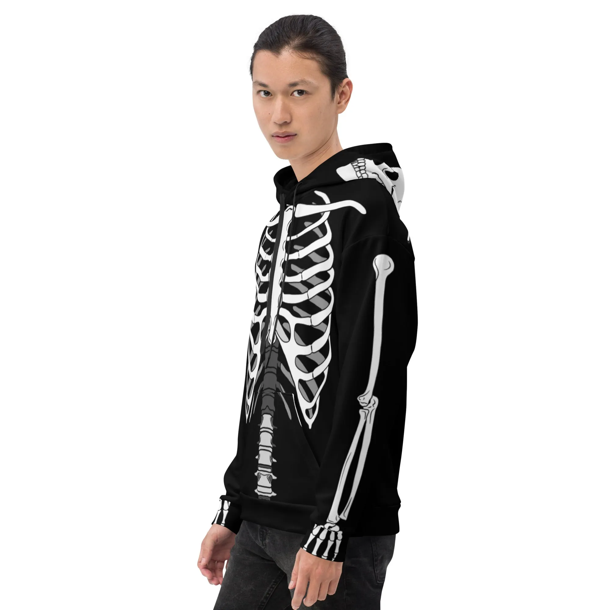 Skeleton with Vampire Skull Unisex Hoodie