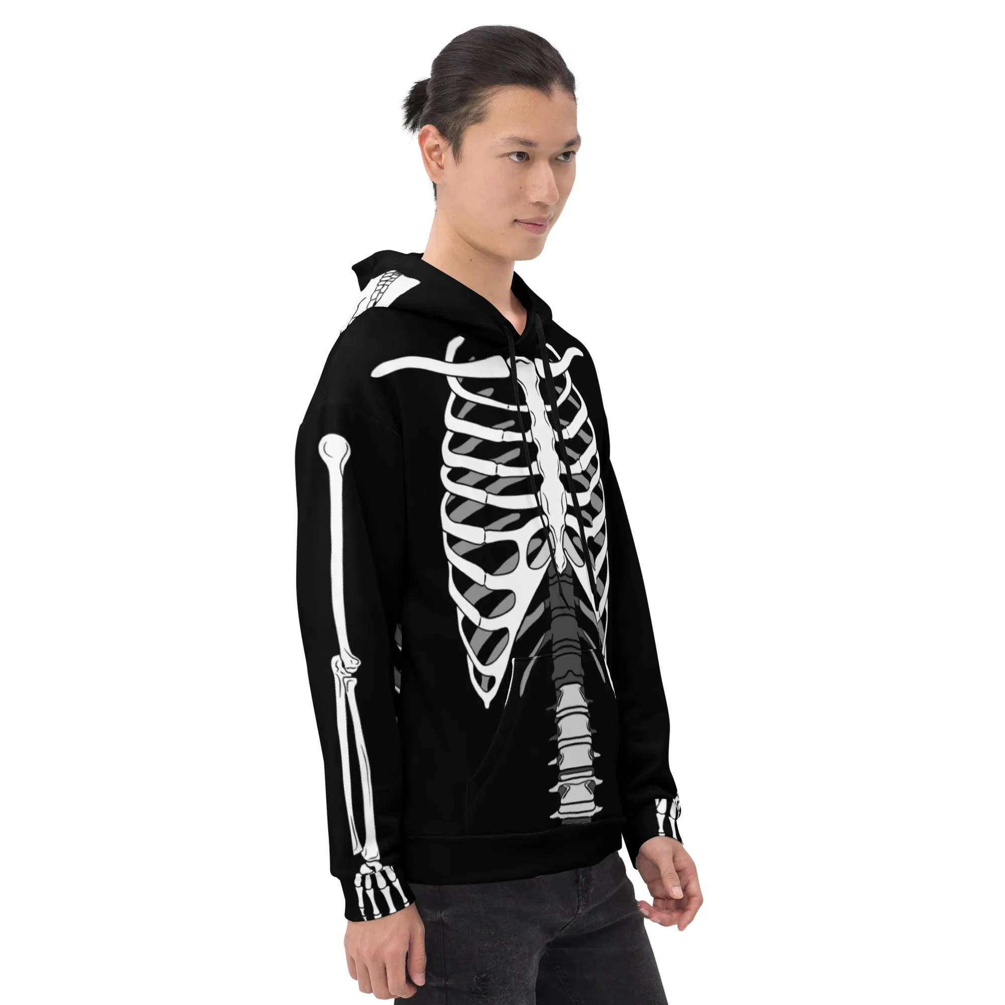 Skeleton with Vampire Skull Unisex Hoodie