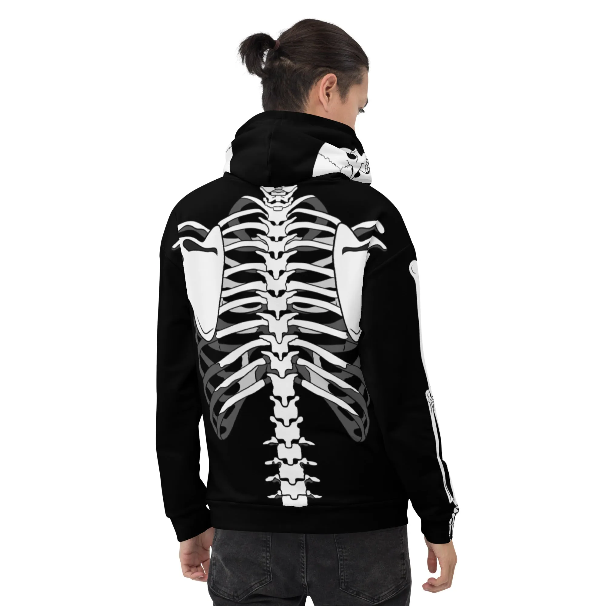 Skeleton with Vampire Skull Unisex Hoodie