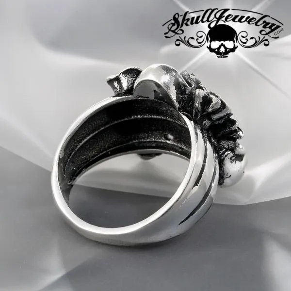 Skull & Roses Ring (#w033)