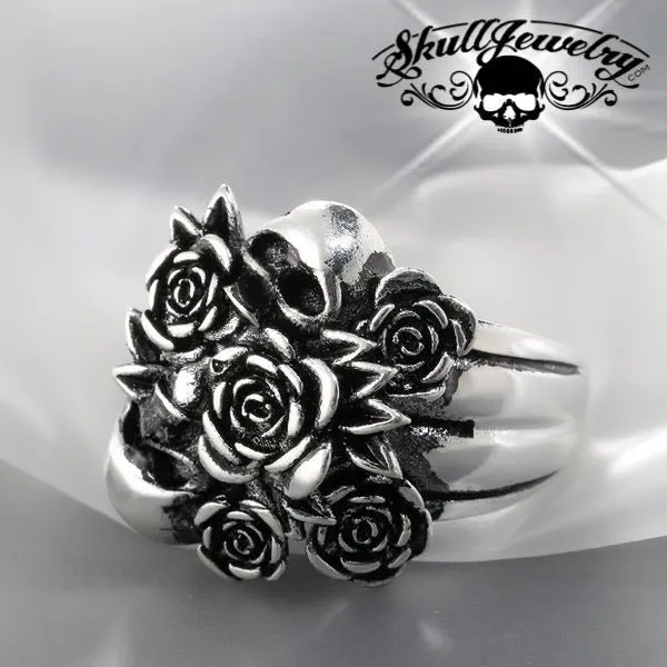 Skull & Roses Ring (#w033)