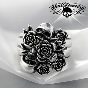 Skull & Roses Ring (#w033)