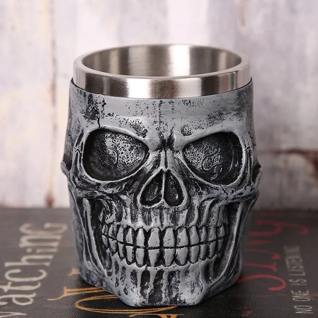 Skull Mug Gothic Skeleton