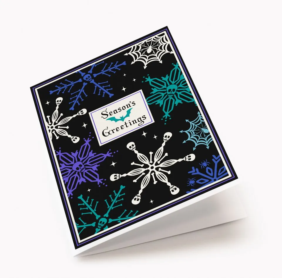 Skull Snowflake Christmas Card
