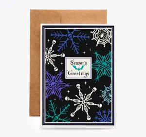 Skull Snowflake Christmas Card