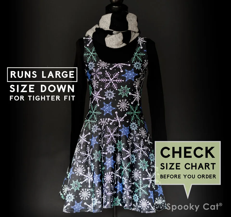 Skull Snowflake Skater Dress