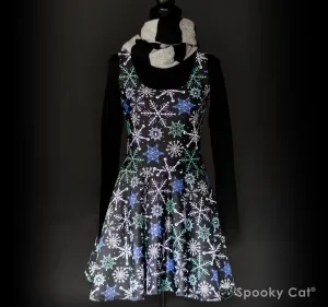 Skull Snowflake Skater Dress