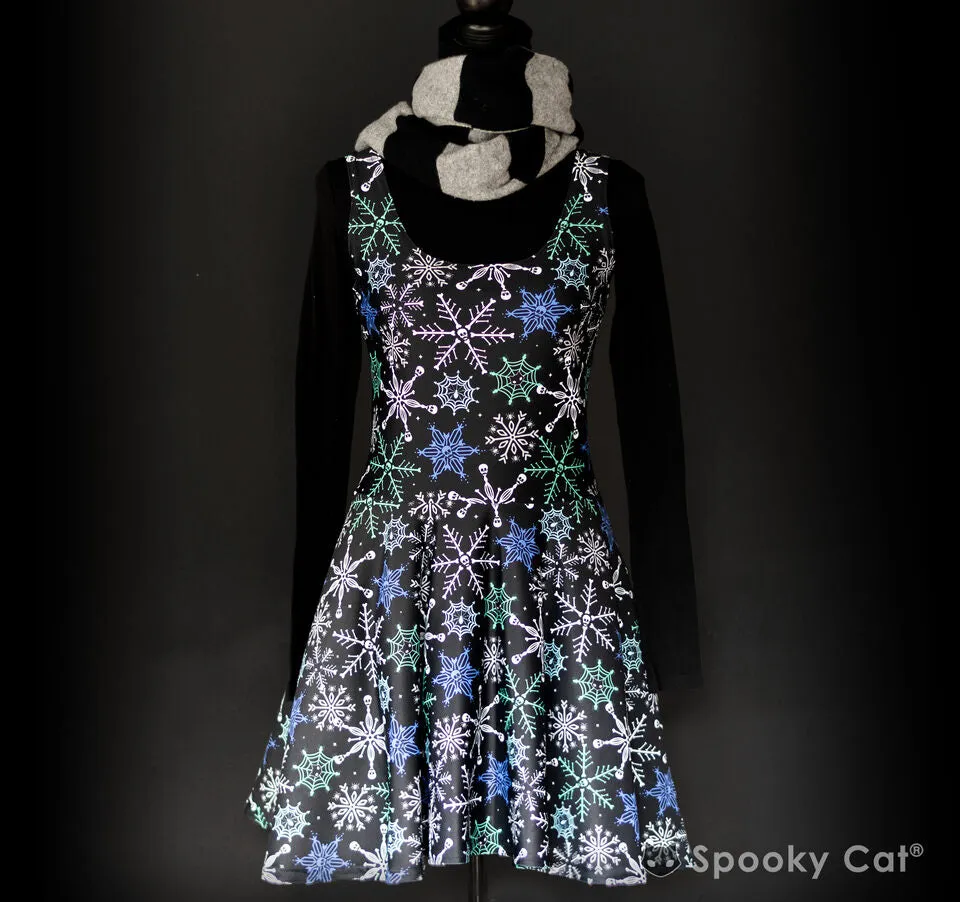 Skull Snowflake Skater Dress