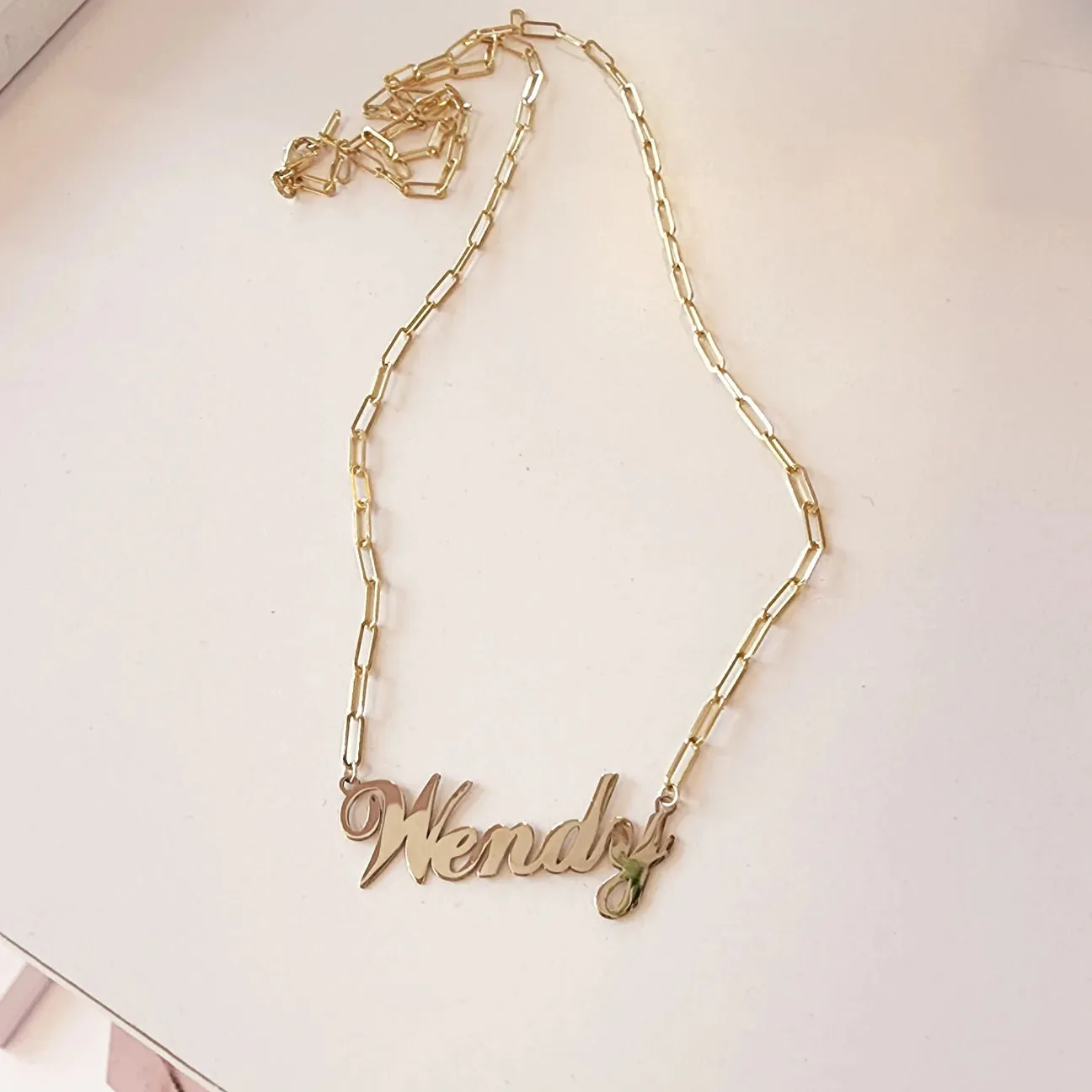 Solid Gold Baby Personalized Necklace
