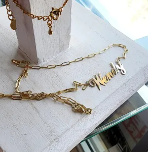 Solid Gold Baby Personalized Necklace
