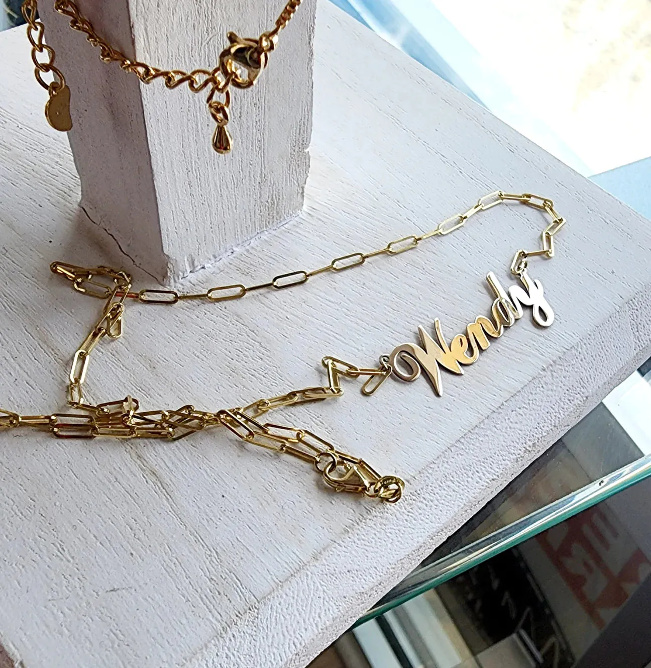 Solid Gold Baby Personalized Necklace