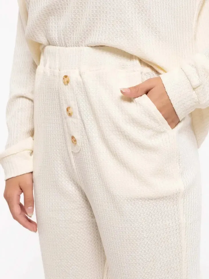 SOLID WAFFLE KNIT COMBO SET