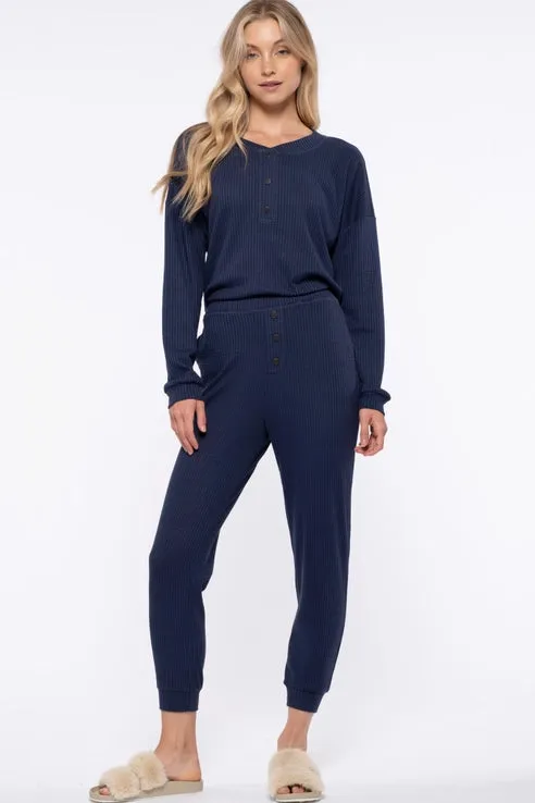 SOLID WAFFLE KNIT COMBO SET