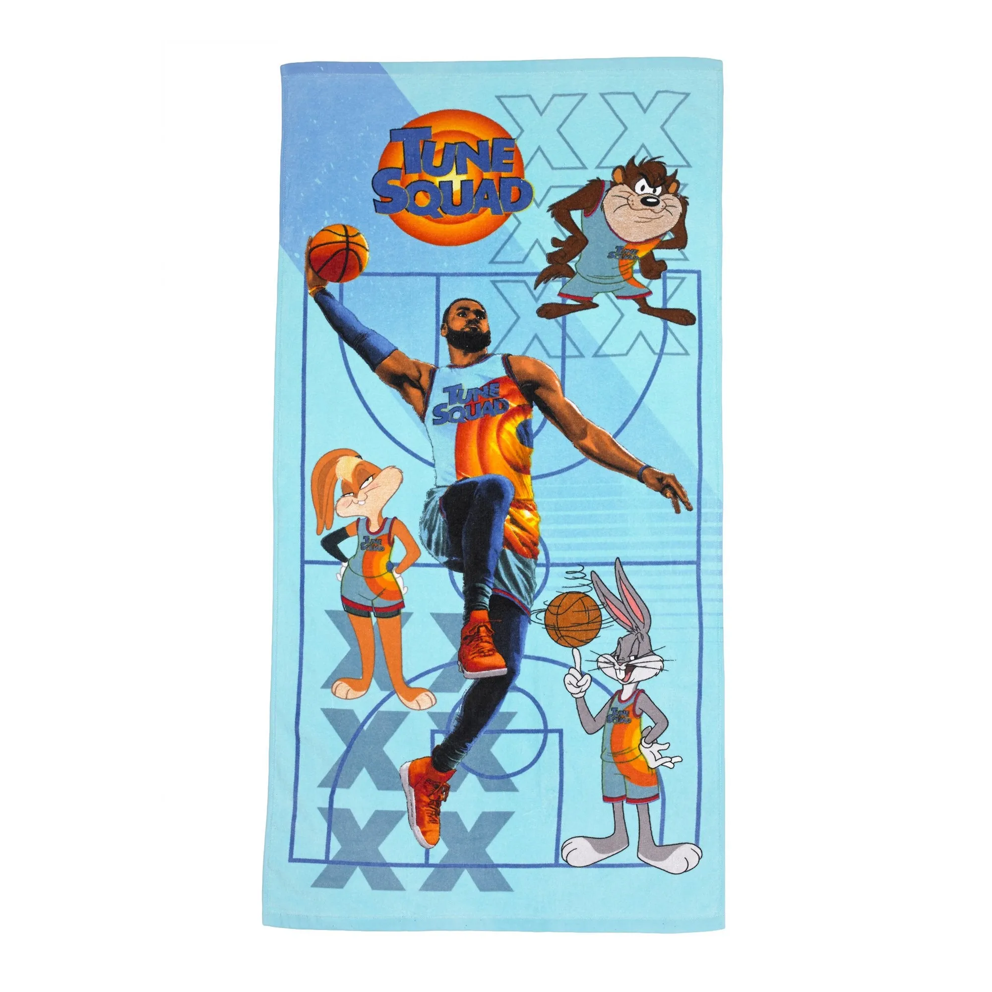 Space Jam Kids Cotton Bath Towel and Washcloth, 2-Piece Set, Blue