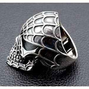 Spiderman 925 Sterling Silver Skull Ring