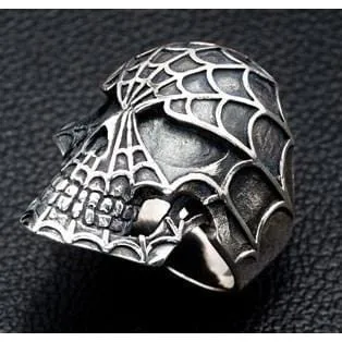 Spiderman 925 Sterling Silver Skull Ring