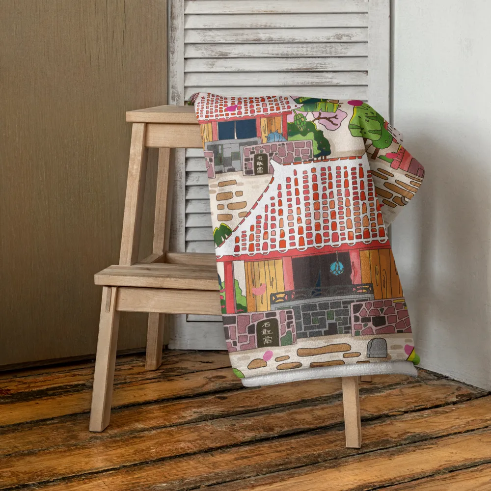 Spring in Okinawa Inspired Bath Towel