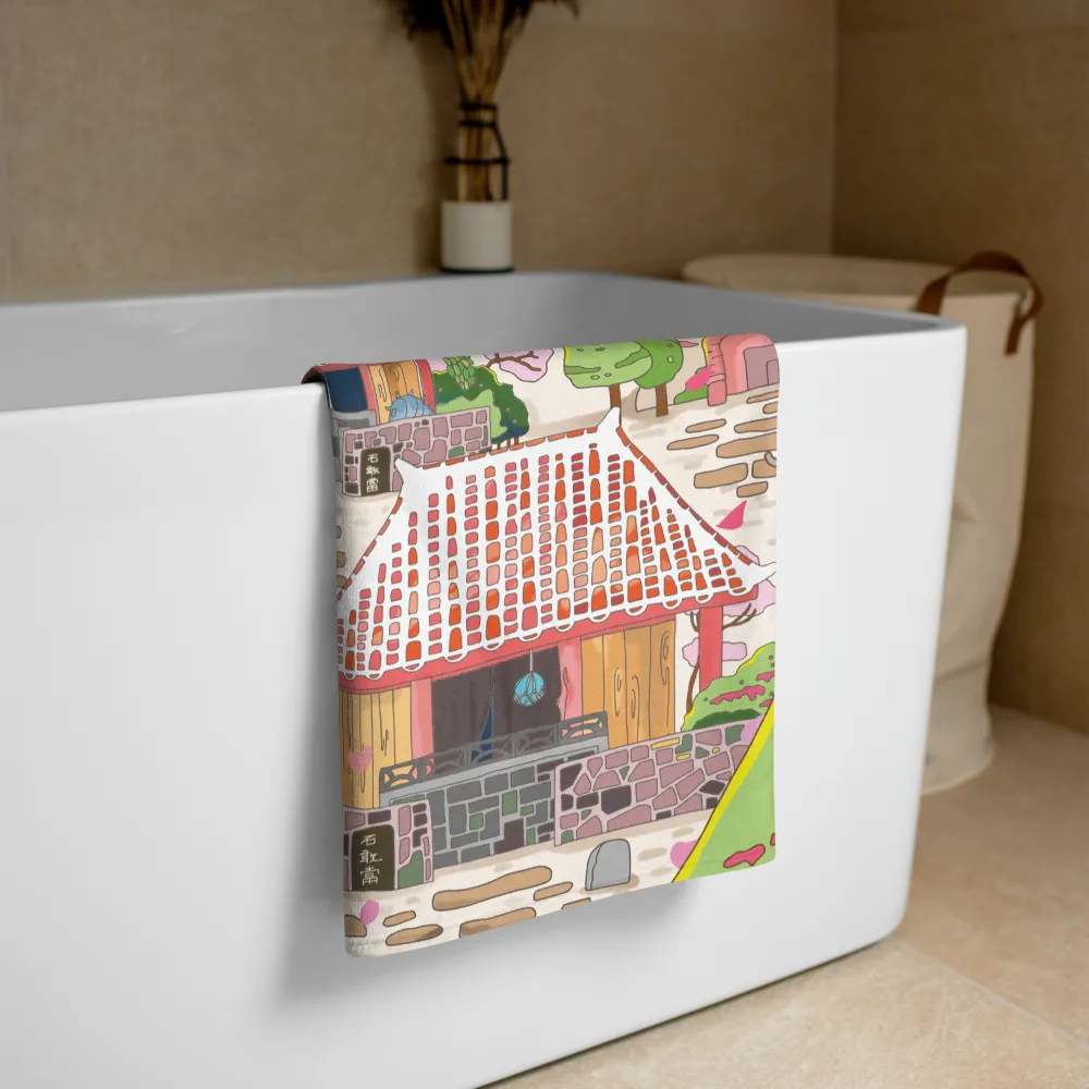 Spring in Okinawa Inspired Bath Towel