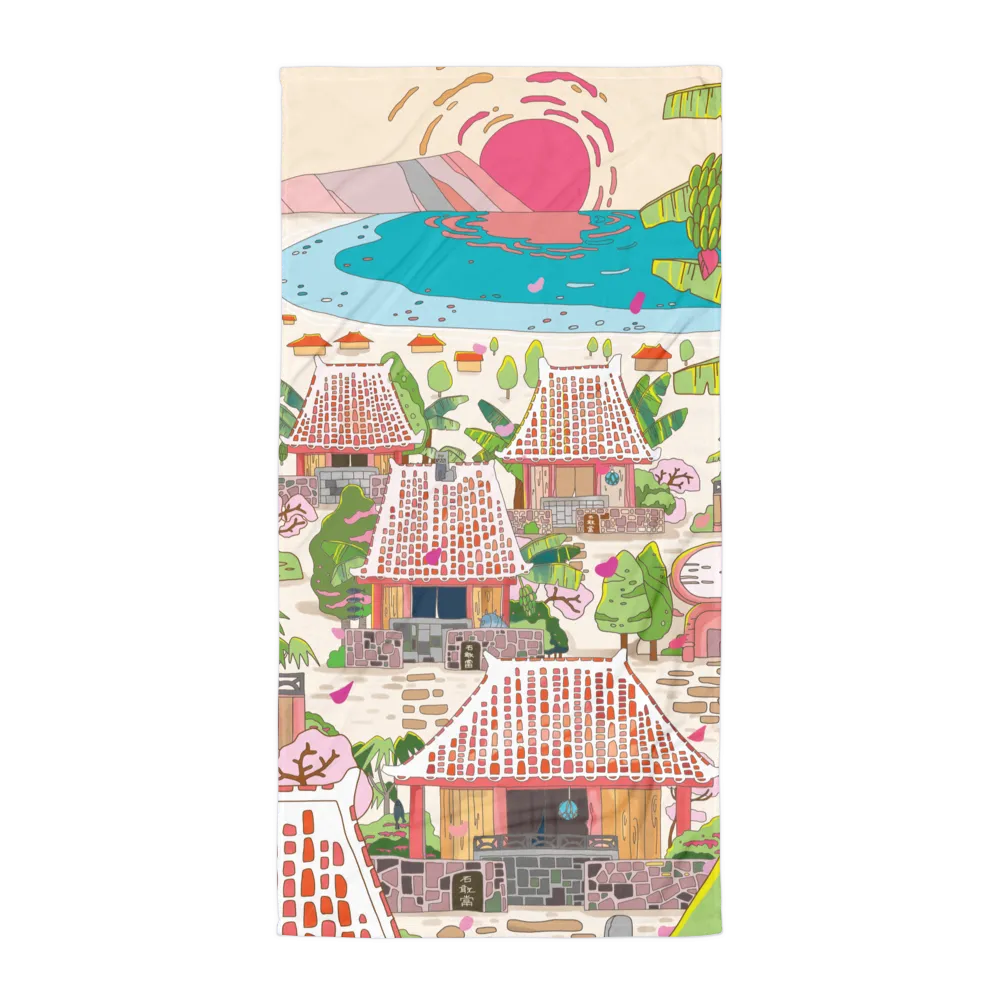 Spring in Okinawa Inspired Bath Towel