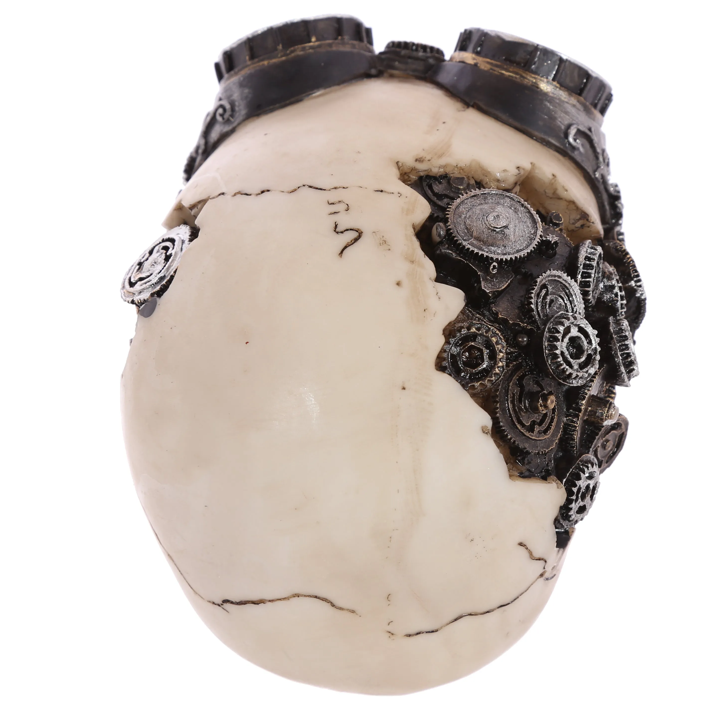 Steampunk Style Skull Decoration with Goggles