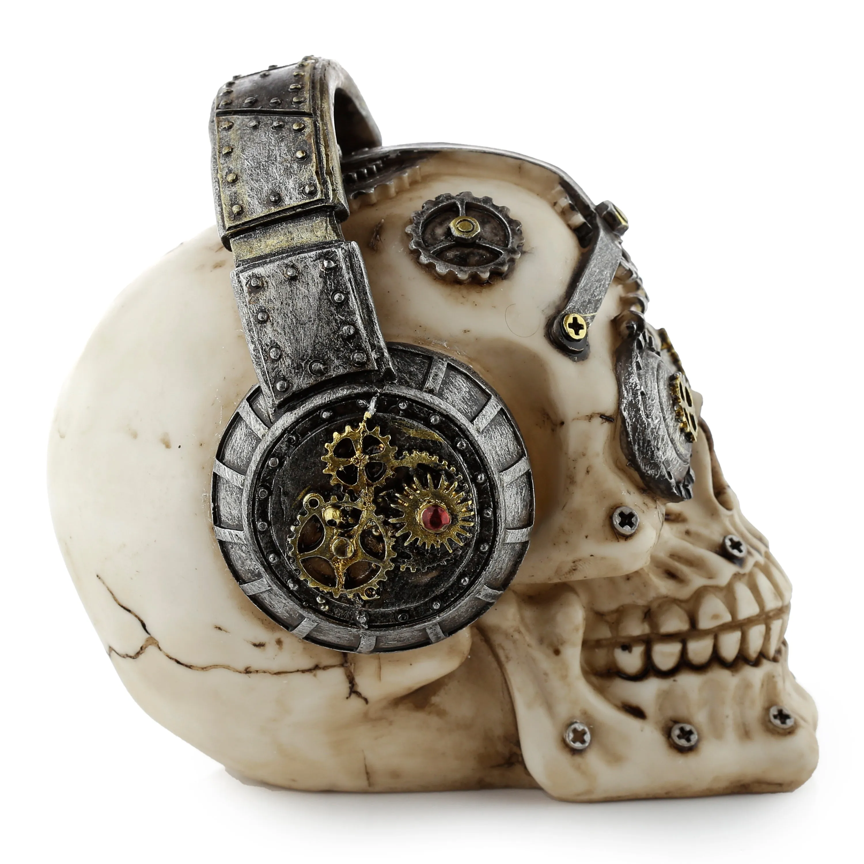 Steampunk Style Skull with Headphones