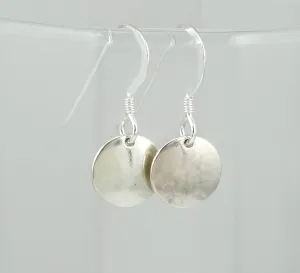 Sterling Silver Simple Mini Disk Earrings