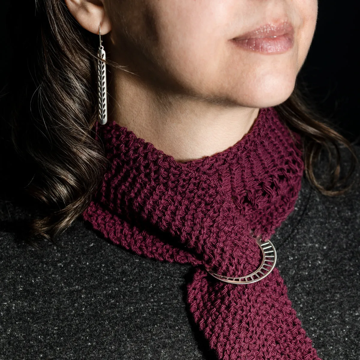 Sterling Silver Stockinette Sash / Shawl Ring
