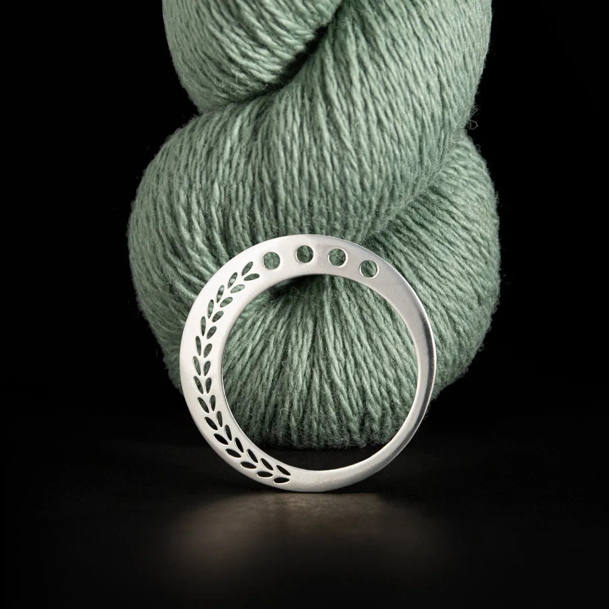 Sterling Silver Stockinette Sash / Shawl Ring