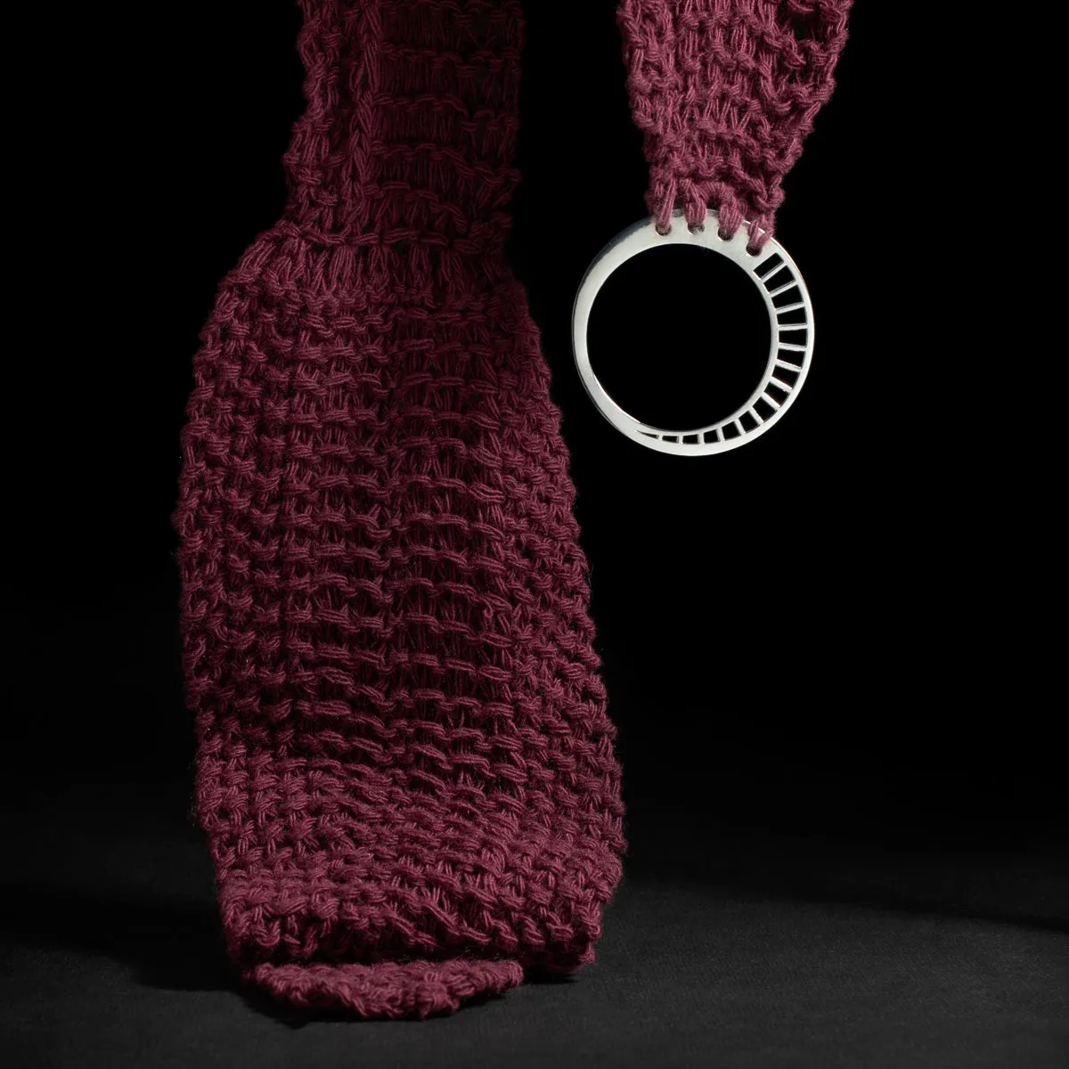 Sterling Silver Stockinette Sash / Shawl Ring