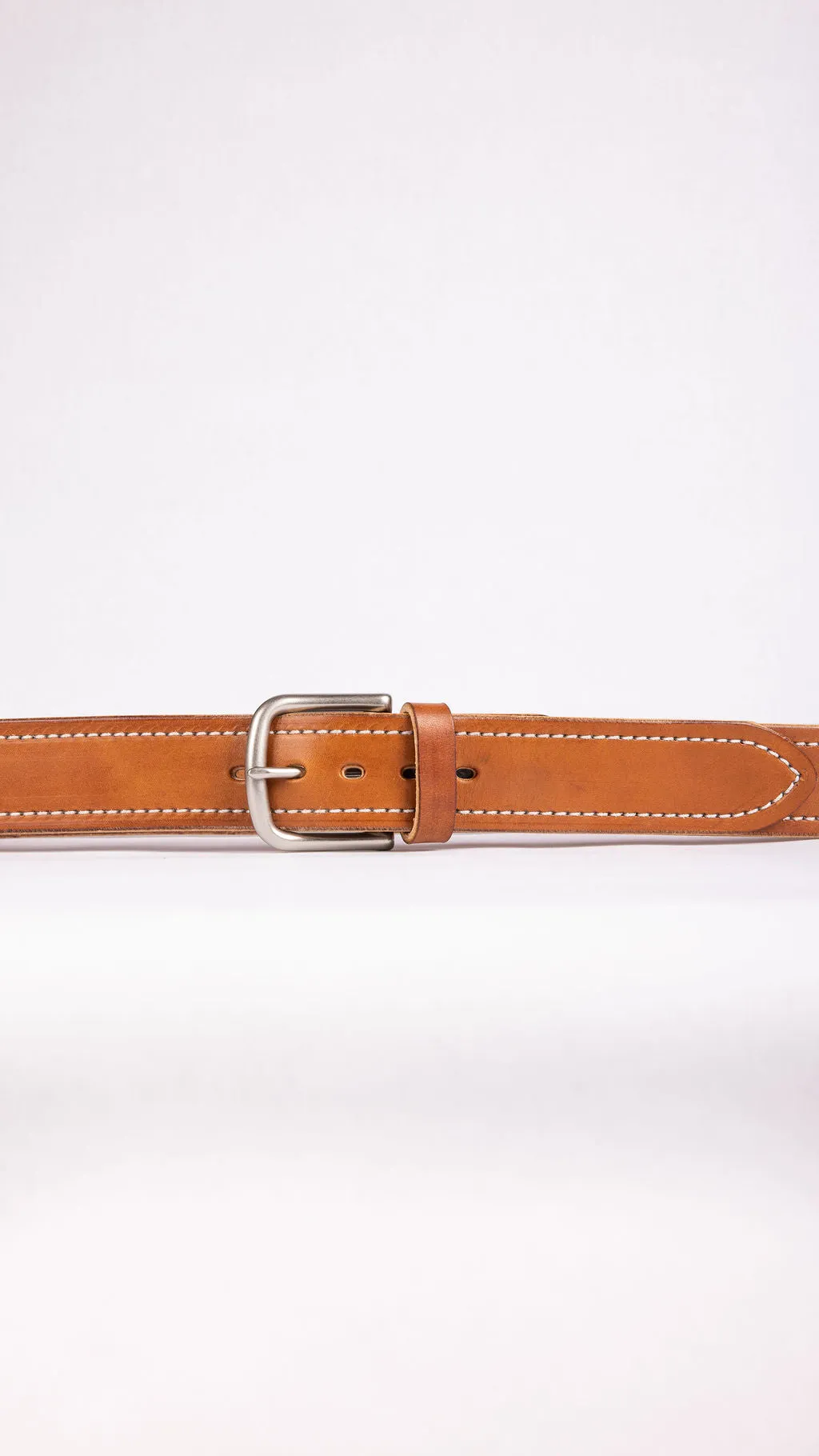 Stitched Buck Brown Belt