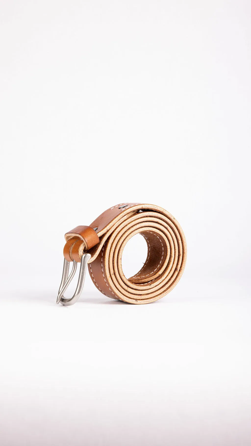 Stitched Buck Brown Belt