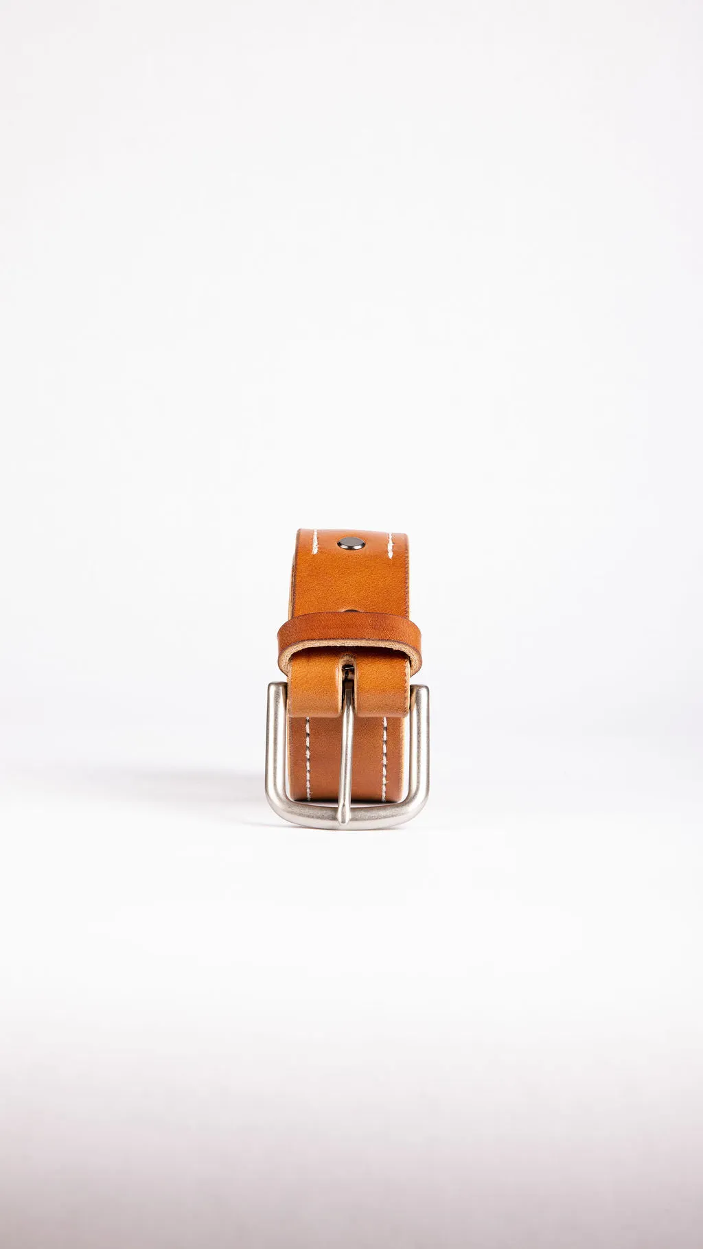 Stitched Buck Brown Belt