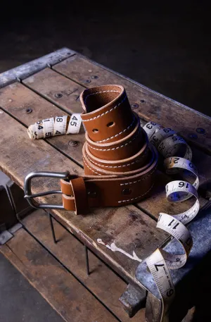 Stitched Buck Brown Belt