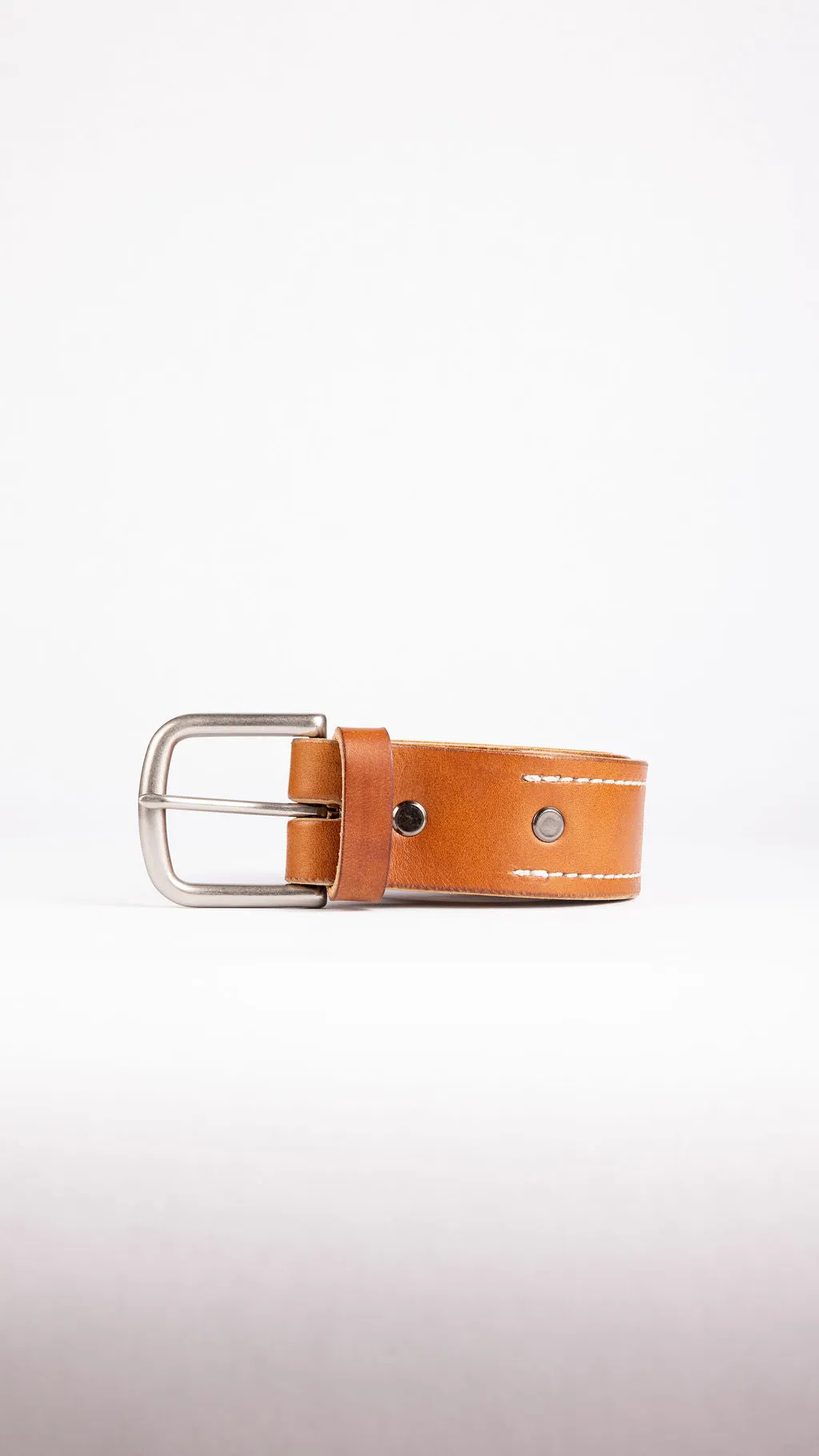 Stitched Buck Brown Belt