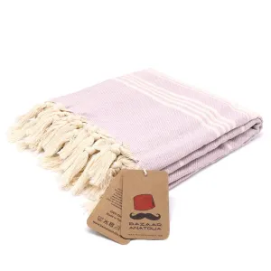 Stripe Turkish Beach & Peshtemal Towel - Lilac