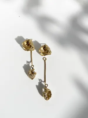 Studio Metallurgy I Reborn - Rose Shell & Horn Stud Danglers