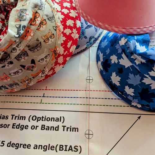 Sun Visor Headband, original and new wider visor, full patterns, all pieces, in digital format