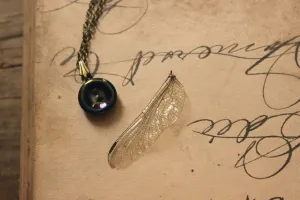The Eye of Moriarty. Storyteller Series. Antique Glass Button Necklace.