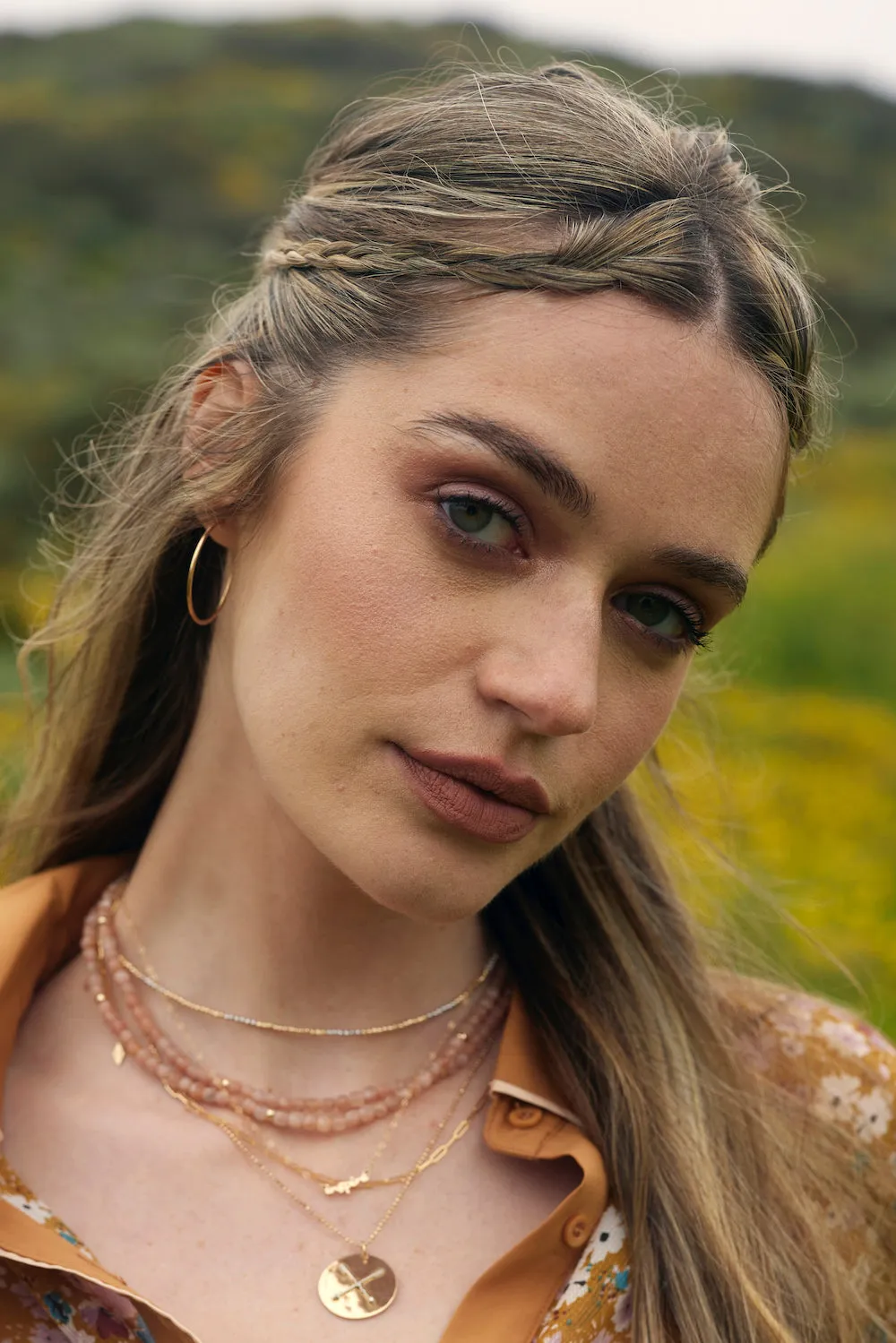 The Long Sailor Lock Beaded Gemstone Necklace: Peach Moonstone