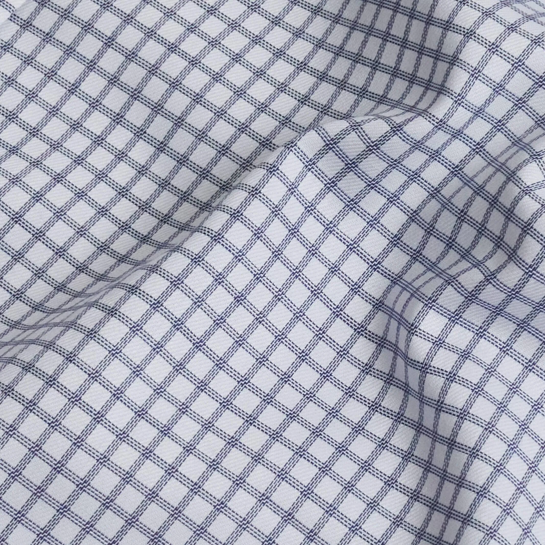 The Navy Blue Owen Check Custom Shirt
