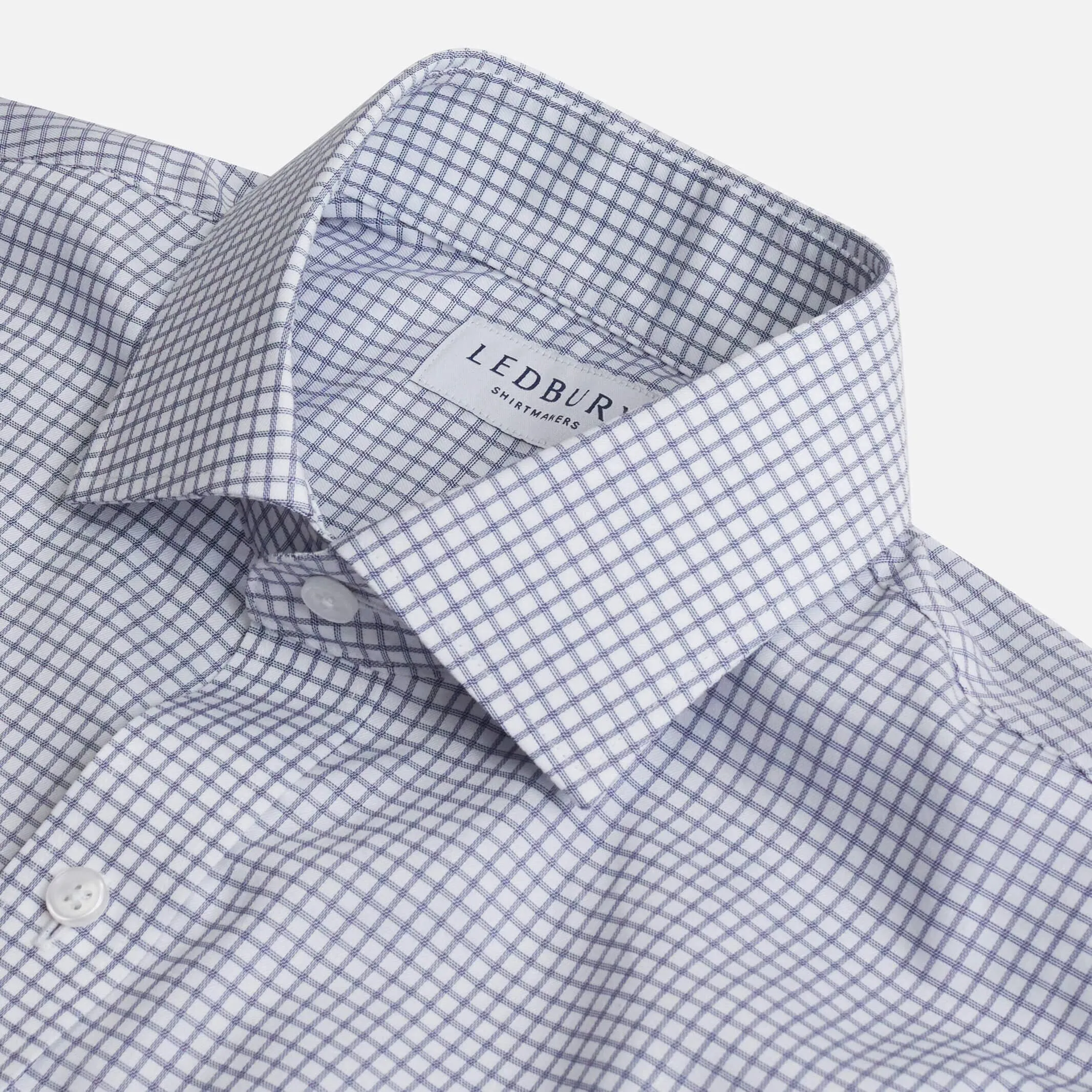 The Navy Blue Owen Check Custom Shirt