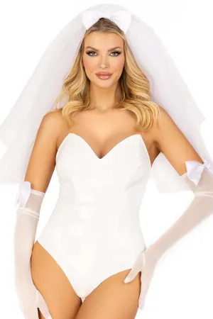 Tiered Bridal Veil With Satin Bow Accent