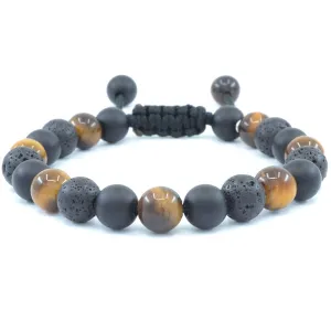 Tiger's Eye, Matte Black Onyx, Lava