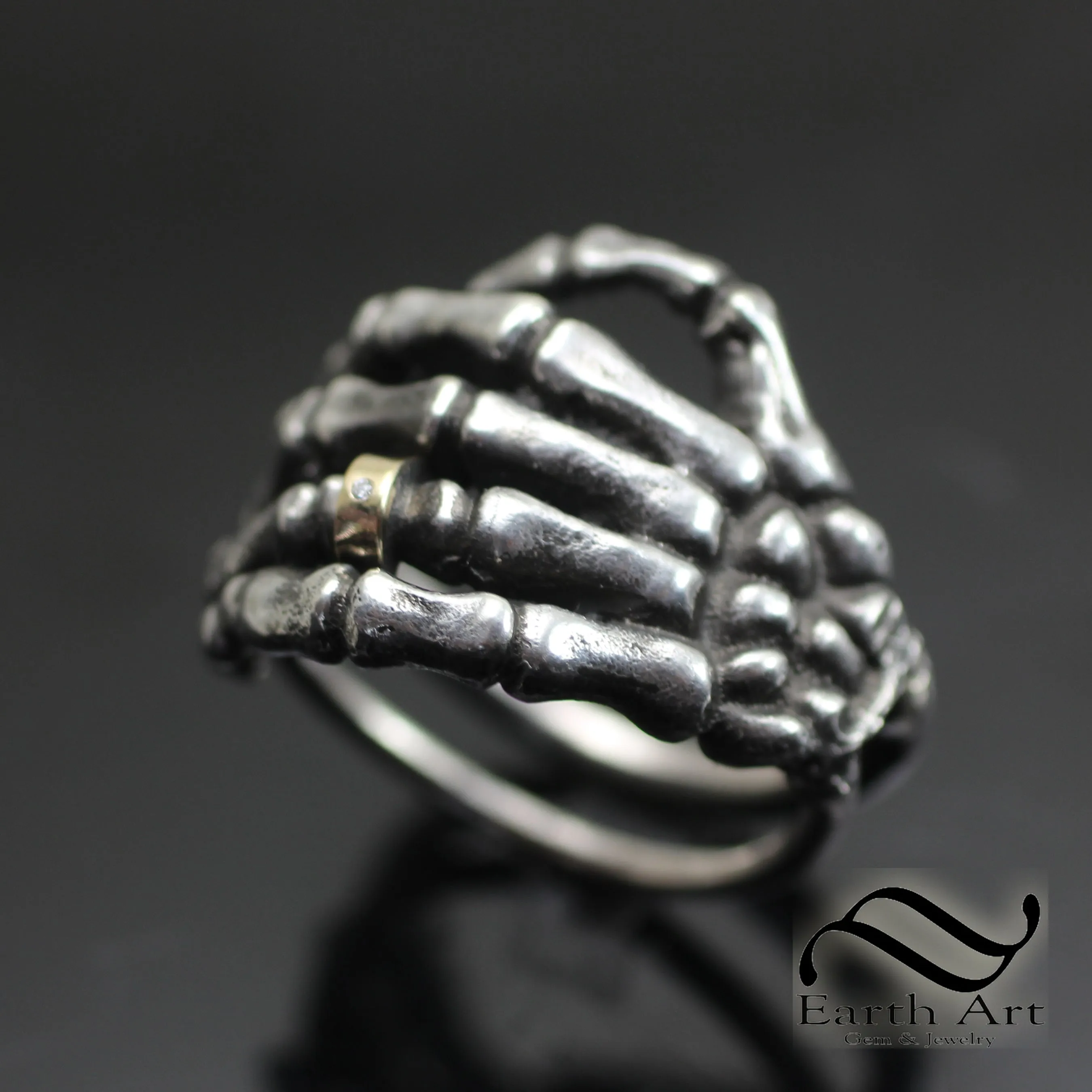 Til' Death - A Sterling Skeleton Hand Ring