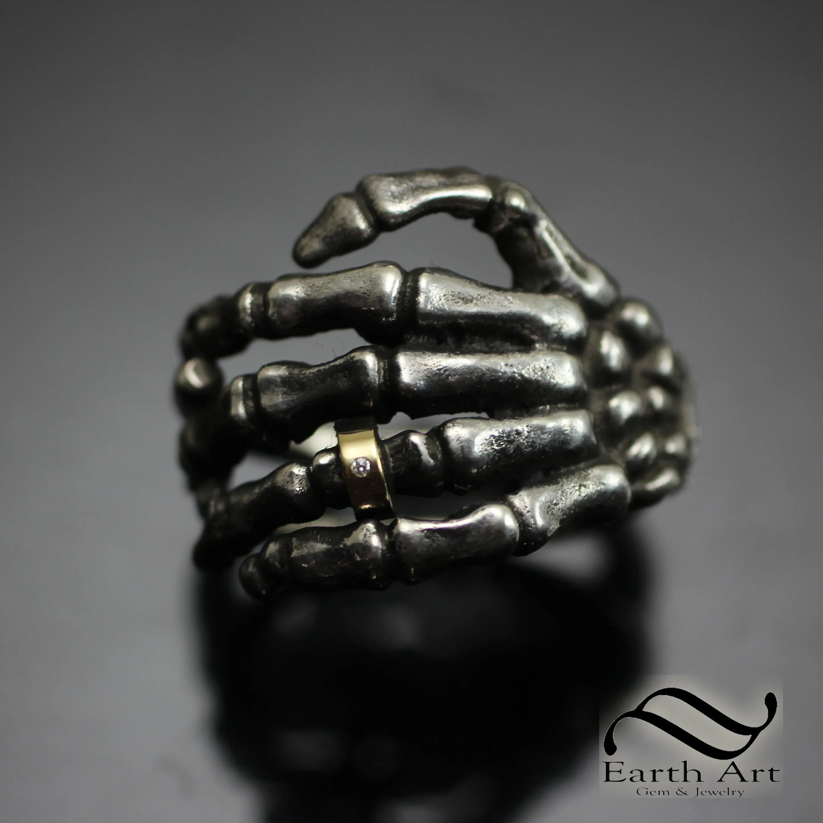 Til' Death - A Sterling Skeleton Hand Ring