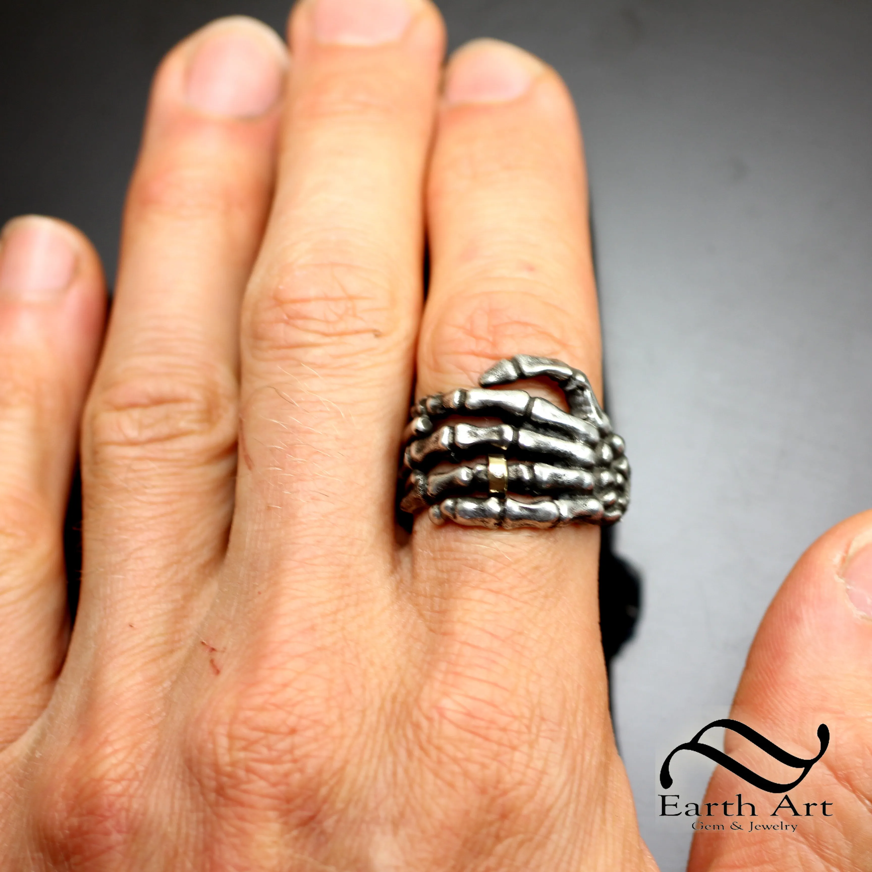 Til' Death - A Sterling Skeleton Hand Ring