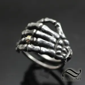 Til' Death - A Sterling Skeleton Hand Ring
