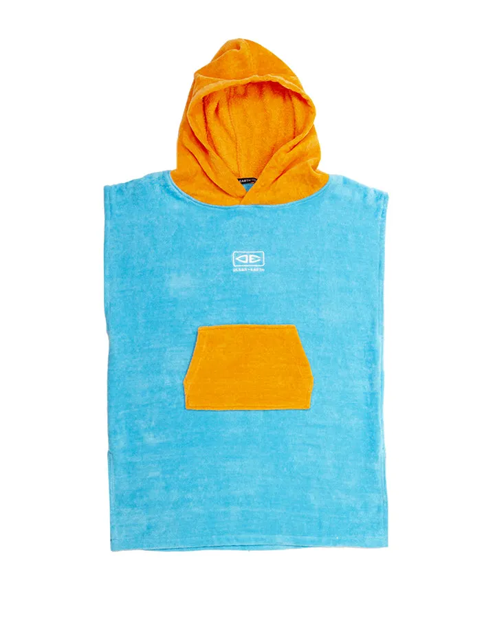Toddler Hooded Poncho - Blue