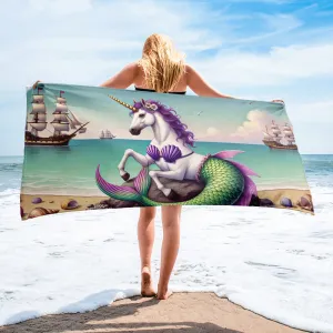 Unicorn Mermaid Beach Towel