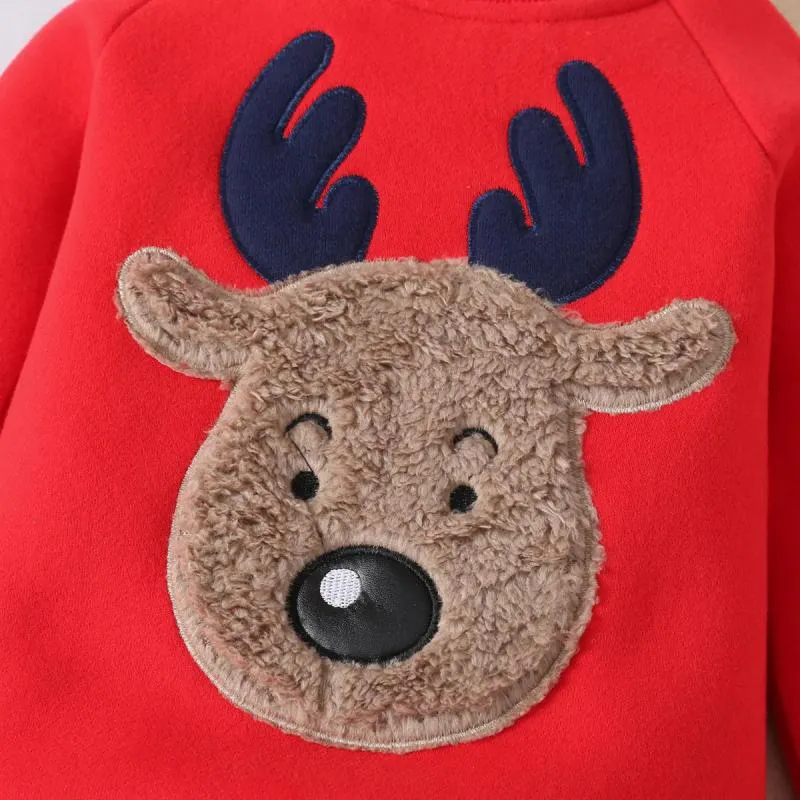 Unisex Christmas Romper Deer Pattern